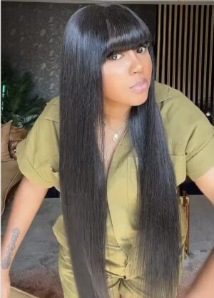 Closure Fringe Straight Wig