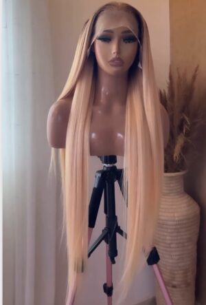Full frontal dark root blonde