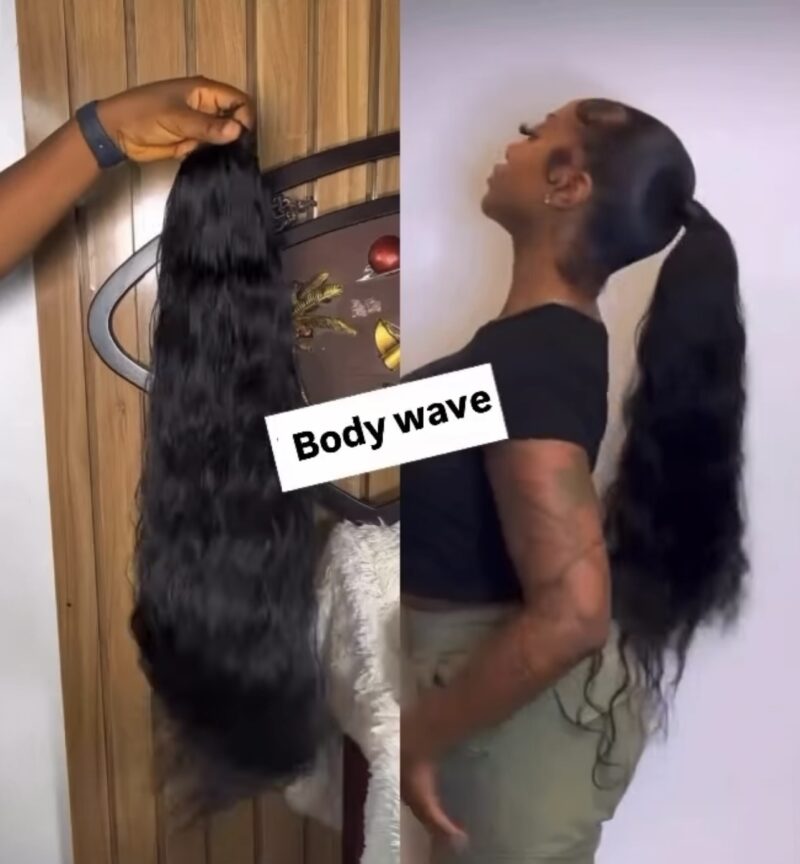 Body Wave Ponytail Clip Unit