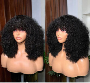 404 Full Bang Fringe Curly Soft Wig