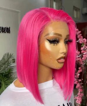 706 T Frontal Neon Pink Wig