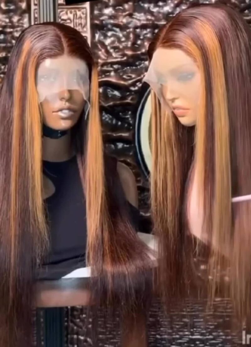 708 T Frontal Mixed Tone Wig
