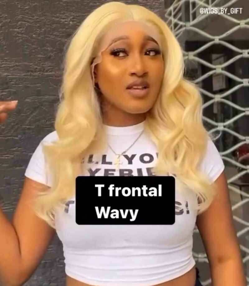 721 T Frontal Blonde Body Wavy Wig