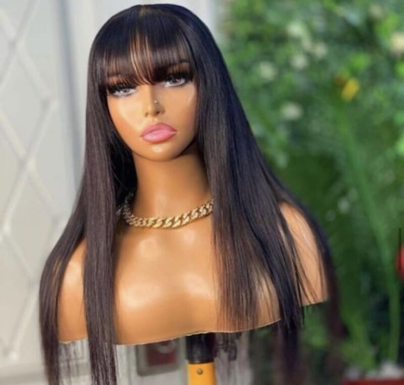 415 Straight Closure Fringe Wig