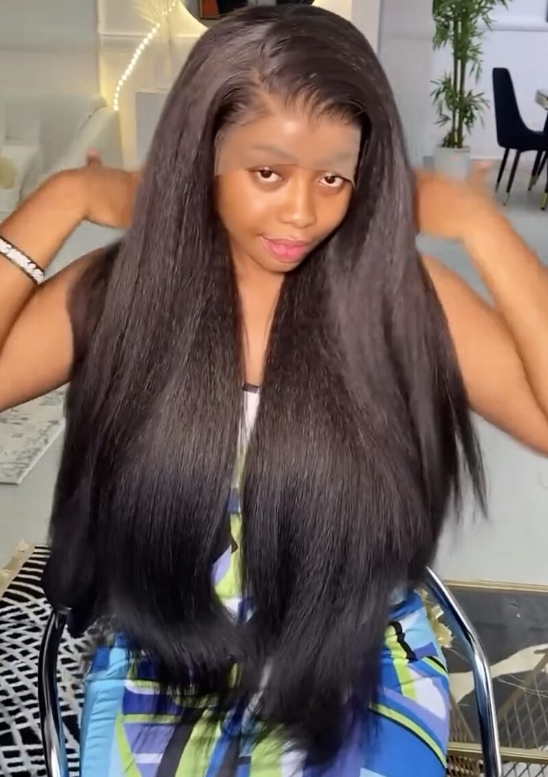 116 Full Frontal Kinky Straight Wig