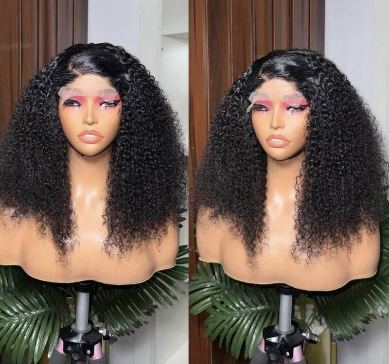 318 Full Closure Kinky Curly Wig