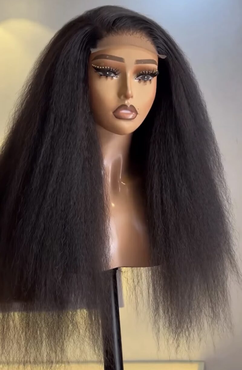 320 Full Closure Kinky Straight Wig